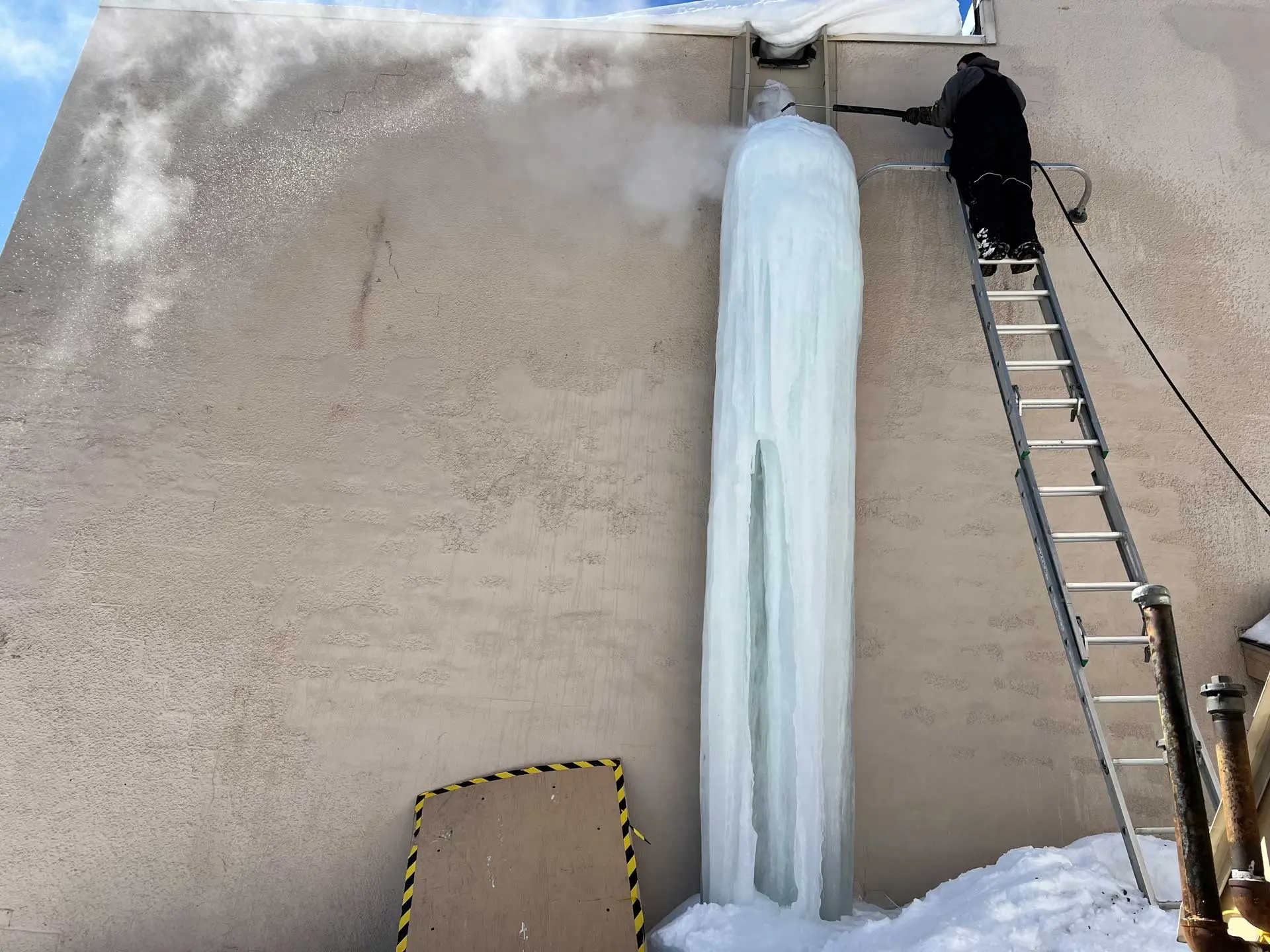Commercial ice dam removal