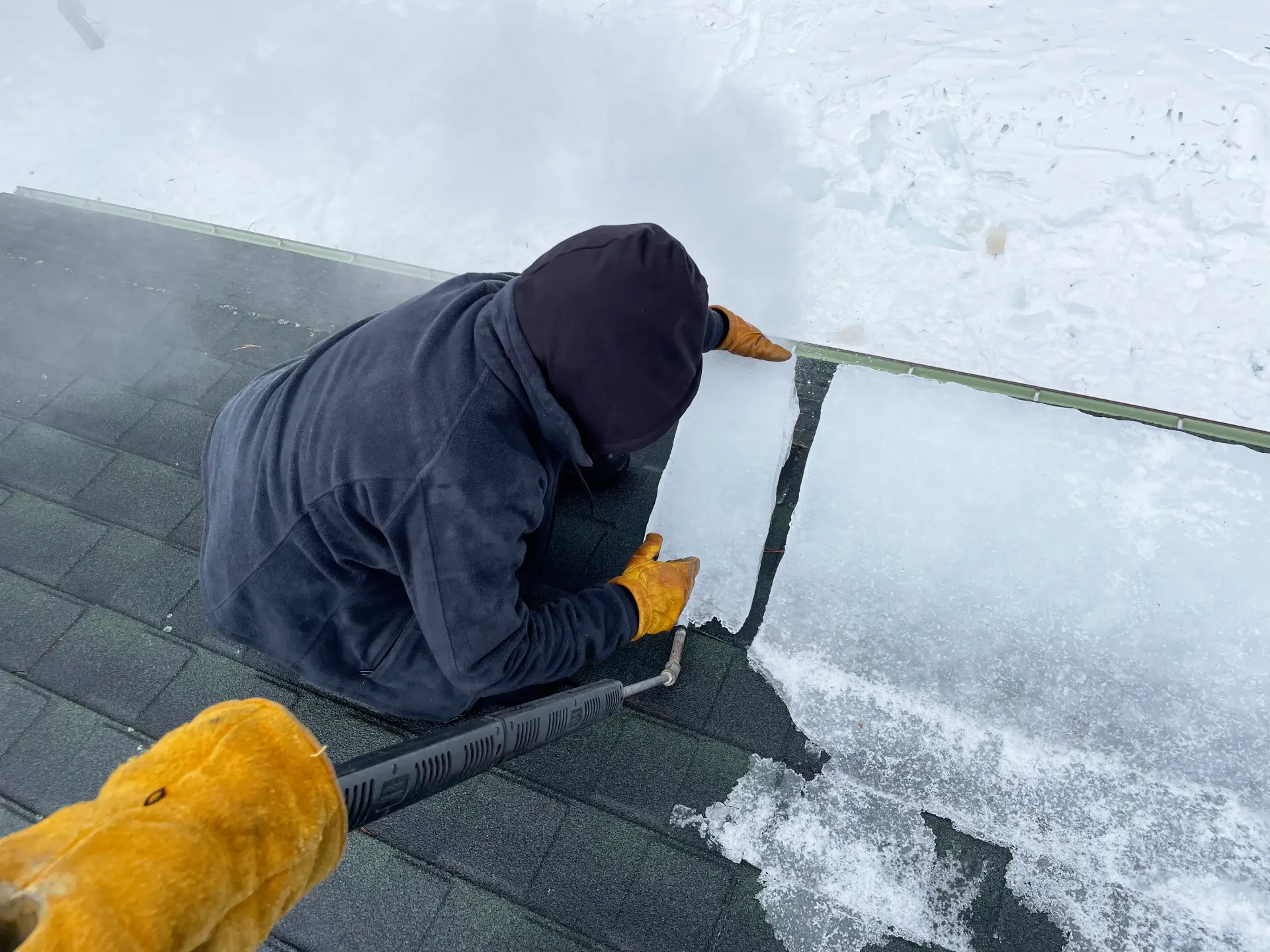 New Jersey ice dam removal