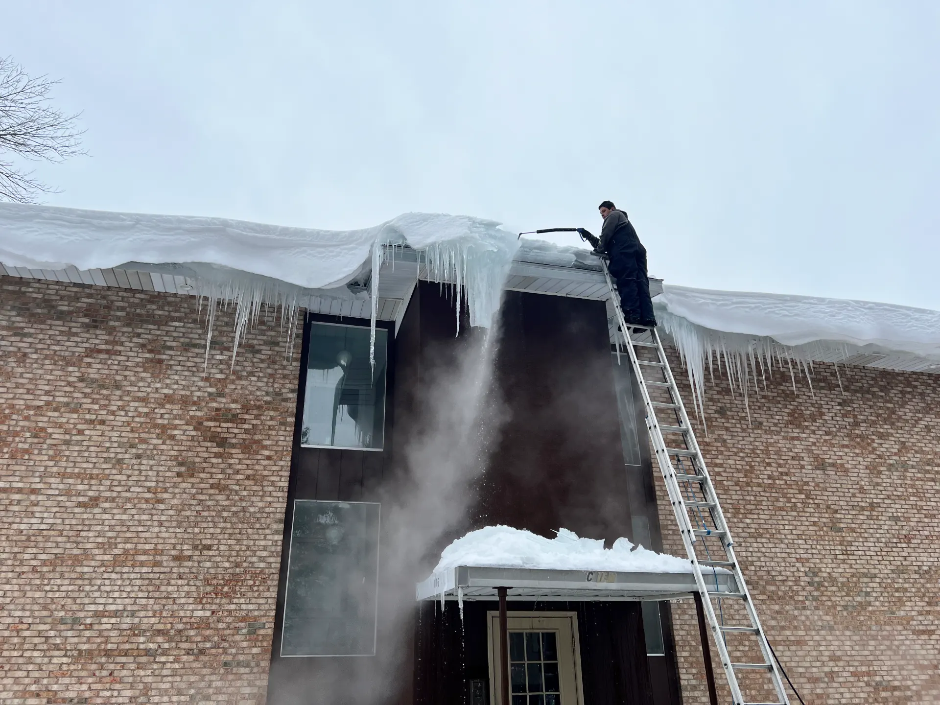 NY ice dam removal