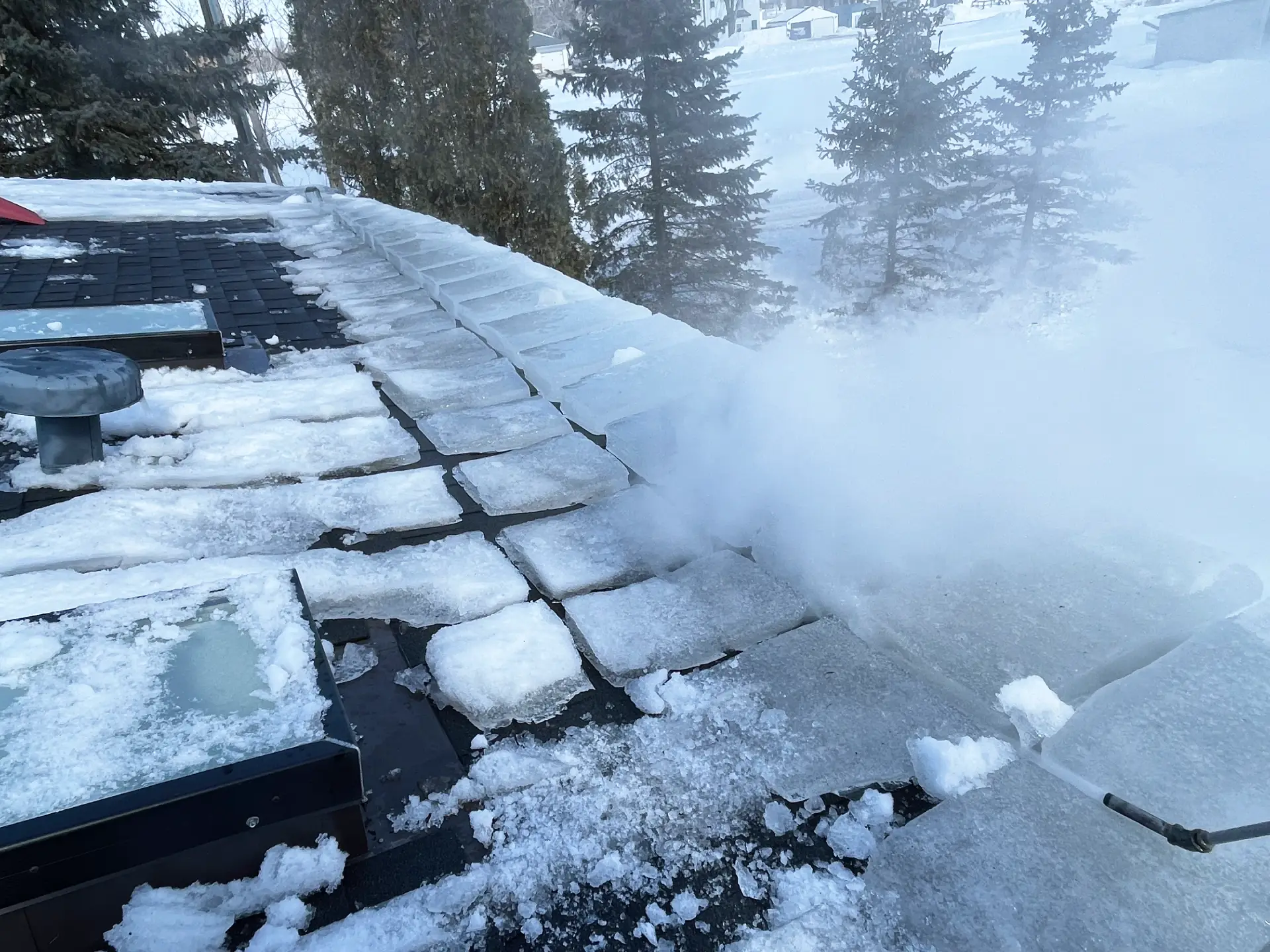 Ohio ice dam removal