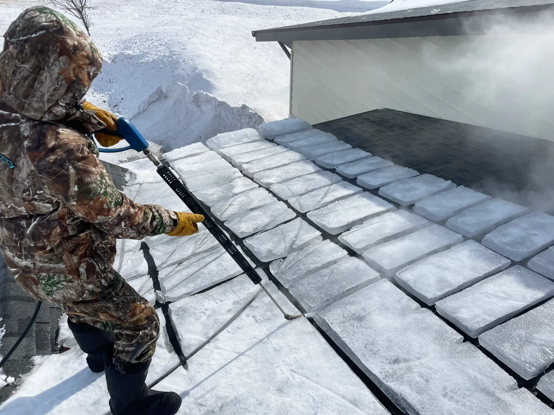 About us Ice Dam Steaming