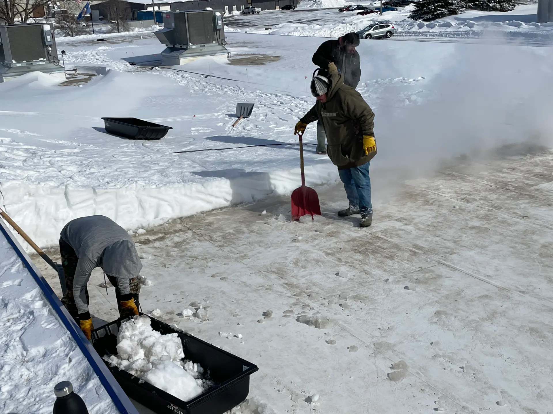 Commercial ice dam removal service
