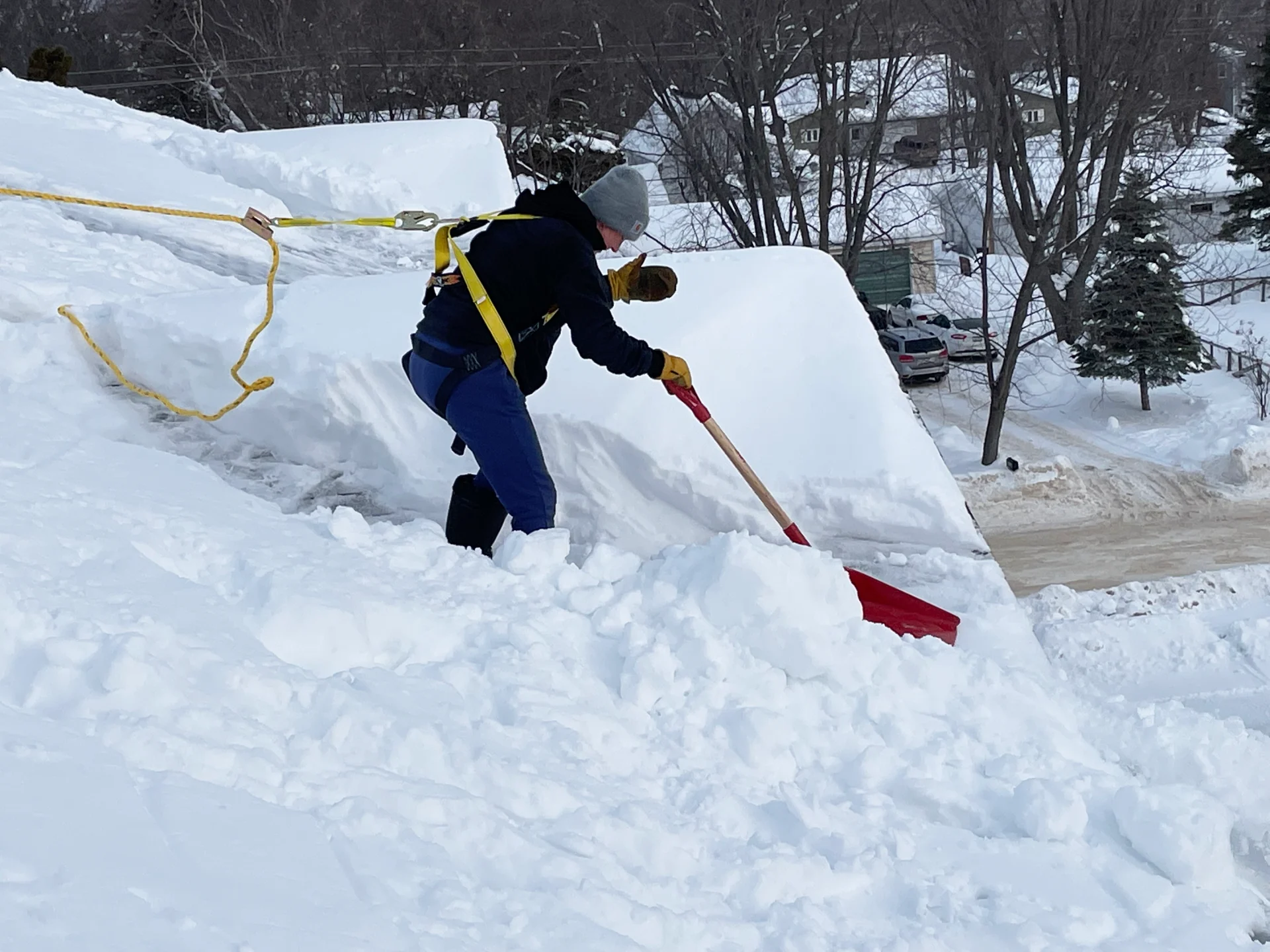 DE roof snow removal service